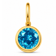 Dije destello azul cielo Grande