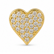 Dije corazón con brillitos