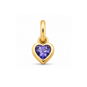 Dije corazón mini azul