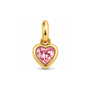 Dije corazón mini rosa