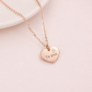 Mini dije de corazón oro rosa