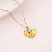 Mini dije de corazón dorado
