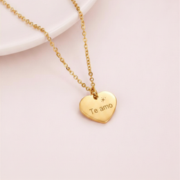 Mini dije de corazón dorado