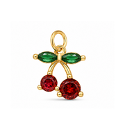 Dije de mini cerezas brillantes