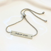 Pulsera ajustable color plata