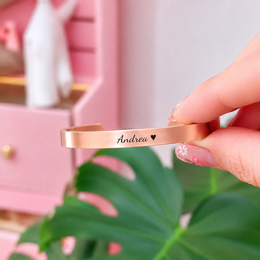 Brazalete delgado color rosa gold