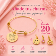 Pulsera dorada con dije colgante