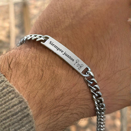 Esclava hombre color plata personalizable