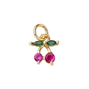 Dije mini de cerezas brillantes